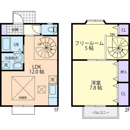 プライムガーデン河口湖Aの物件間取画像